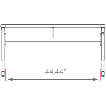 Silhouette Two-Student Desk - Fixed Height With Glides - 29.5"H x 48"W x 20"D