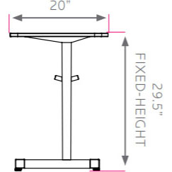 Silhouette Two-Student Desk - Fixed Height With Glides - 29.5"H x 48"W x 20"D