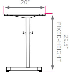 Silhouette Two-Student Desk - Fixed Height With Glides - 29.5"H x 54"W x 20"D