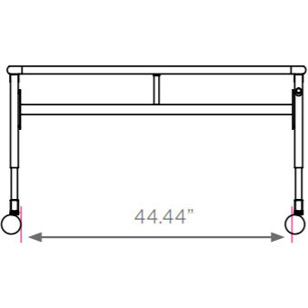 Silhouette Two-Student Desk - Fixed Height With Casters - 29.5"H x 54"W x 20"D