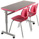 Silhouette Two-Student Desks by Smith System