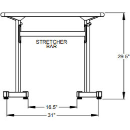 Silhouette Arc Desk - Fixed Height with Glides - 29.5"H x 36"W x 22"D