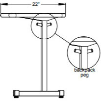 Silhouette Arc Desk - Fixed Height with Glides - 29.5"H x 36"W x 22"D