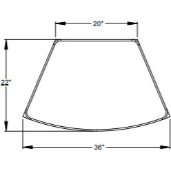 Silhouette Arc Desk - Fixed Height With Casters - 29.5"H x 36"W x 22"D