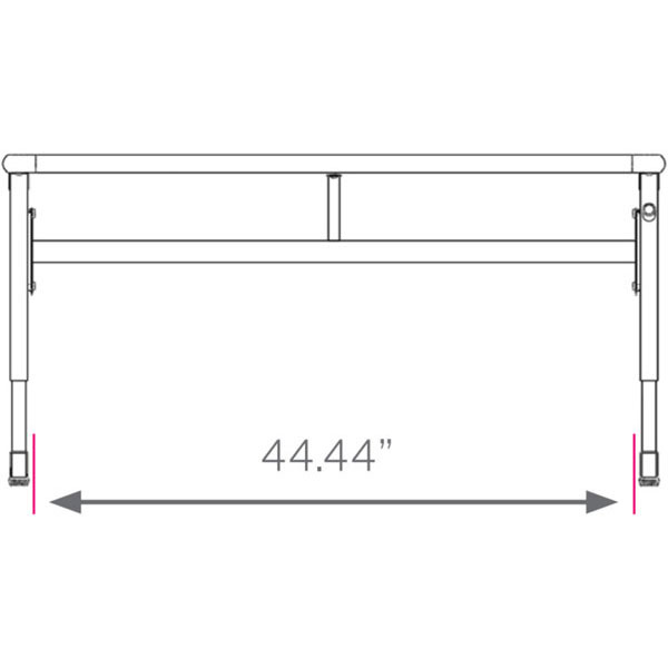 Silhouette Two-Student Desk - Adjustable Height - 22"-34"H x 48"W x 24"D