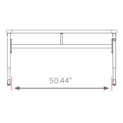 Silhouette Two-Student Desk - Adjustable Height - 22"-34"H x 54"W x 24"D