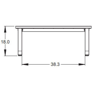 46"W Planner Studio Single Bench with Butcher Block Seat