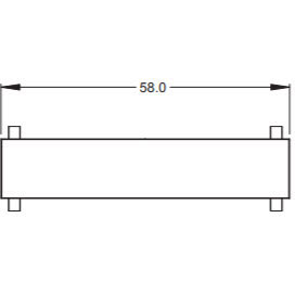 58"W Planner Studio Single Bench with Butcher Block Seat