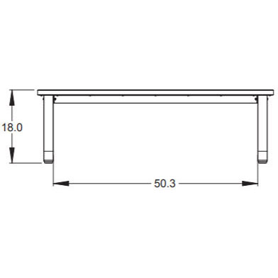 58"W Planner Studio Single Bench with Butcher Block Seat