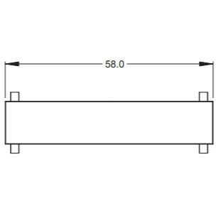 58"W Planner Studio Single Bench with High-Pressure Laminate Seat