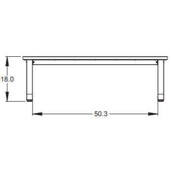 58"W Planner Studio Single Bench with High-Pressure Laminate Seat