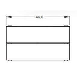 46"W Planner Studio Double Bench with Butcher Block Seat