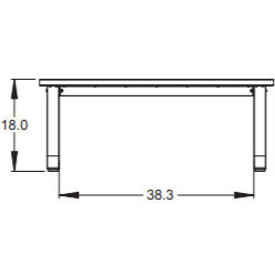 46"W Planner Studio Double Bench with Butcher Block Seat