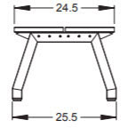 46"W Planner Studio Double Bench with High Pressure Laminate Seat