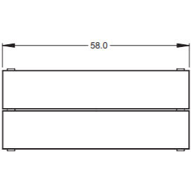 58"W Planner Studio Double Bench with High-Pressure Laminate Seat