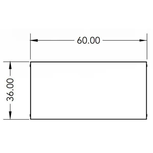 Smith System Planner Studio Table with Glides - 60"W x 36"D x 29"H