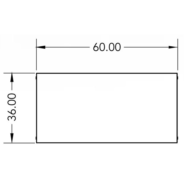 Smith System Planner Studio Table with Glides - 60"W x 36"D x 40"H