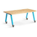 Fixed Height Butcher Block Top Planner Studio Tables by Smith System