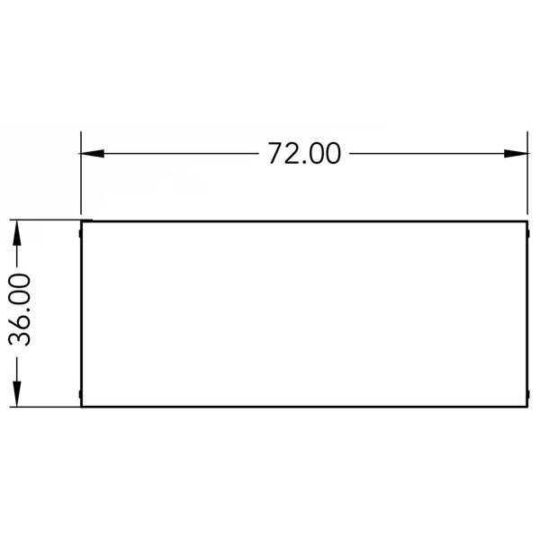 Smith System Planner Studio Table with Glides - 72"W x 36"D x 29"H