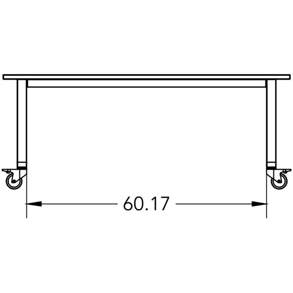 Smith System Planner Studio Table with Glides - 72"W x 36"D x 29"H