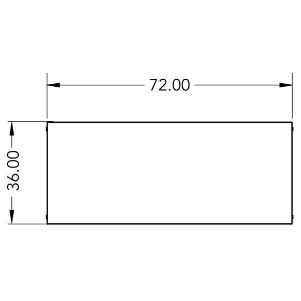 Smith System Planner Studio Table with Glides - 72"W x 36"D x 36"H