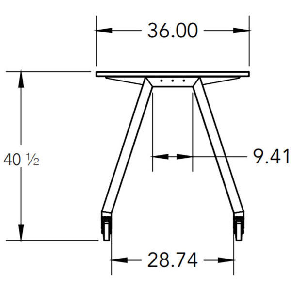 Butcher Block Top Planner Studio Table with Casters - 72"W x 36"D x 40"H