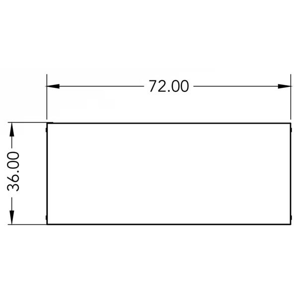 Smith System Planner Studio Table with Glides - 72"W x 36"D x 40"H