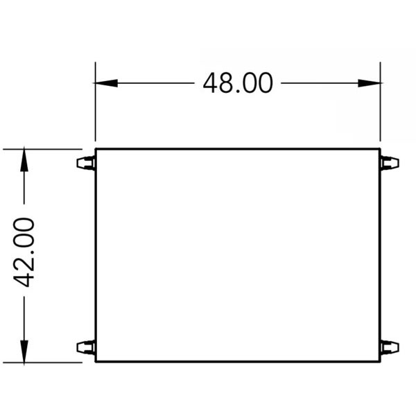 Smith System Planner Studio Table with Glides - 48"W x 42"D x 29"H