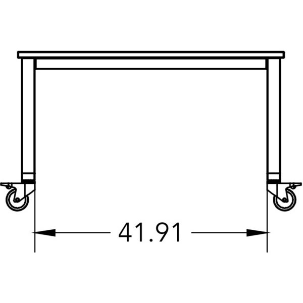 Smith System Planner Studio Table with Glides - 48"W x 42"D x 29"H