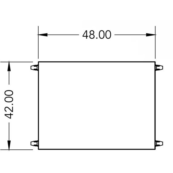 Smith System Planner Studio Table with Glides - 48"W x 42"D x 36"H