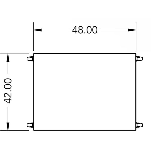 Smith System Planner Studio Table with Glides - 48"W x 42"D x 40"H