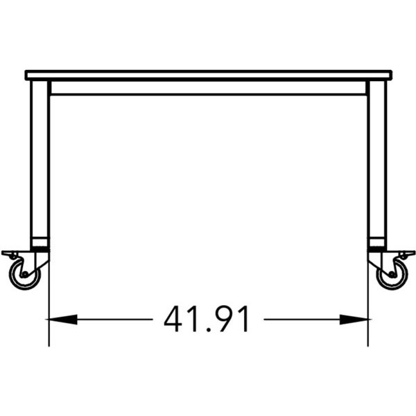 Smith System Planner Studio Table with Glides - 48"W x 42"D x 40"H