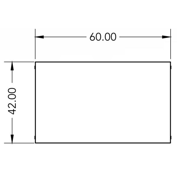 Smith System Planner Studio Table with Glides - 60"W x 42"D x 29"H