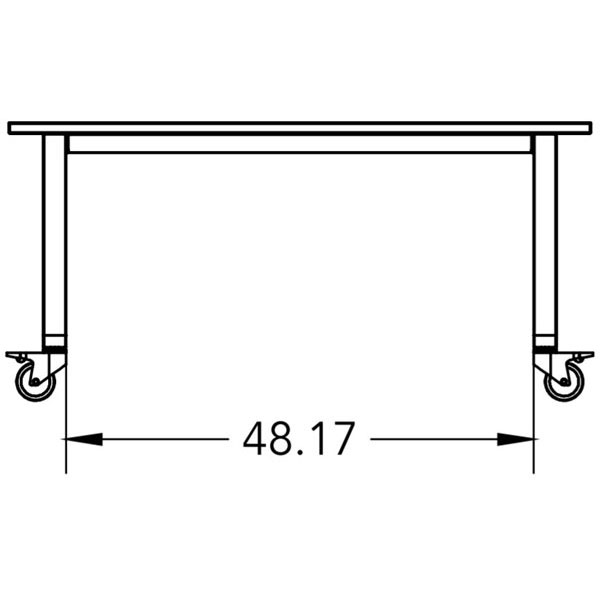 Smith System Planner Studio Table with Glides - 60"W x 42"D x 29"H