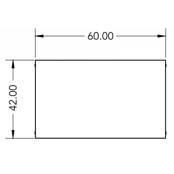 Smith System Planner Studio Table with Glides - 60"W x 42"D x 36"H