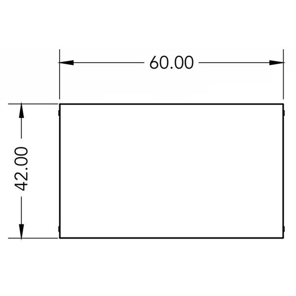 Smith System Planner Studio Table with Glides - 60"W x 42"D x 40"H