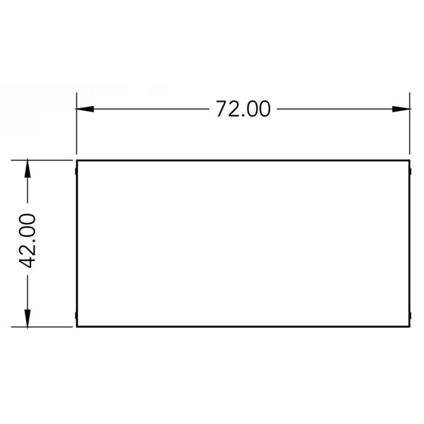 Smith System Planner Studio Table with Glides - 72"W x 42"D x 29"H
