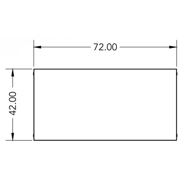 Smith System Planner Studio Table with Glides - 72"W x 42"D x 36"H