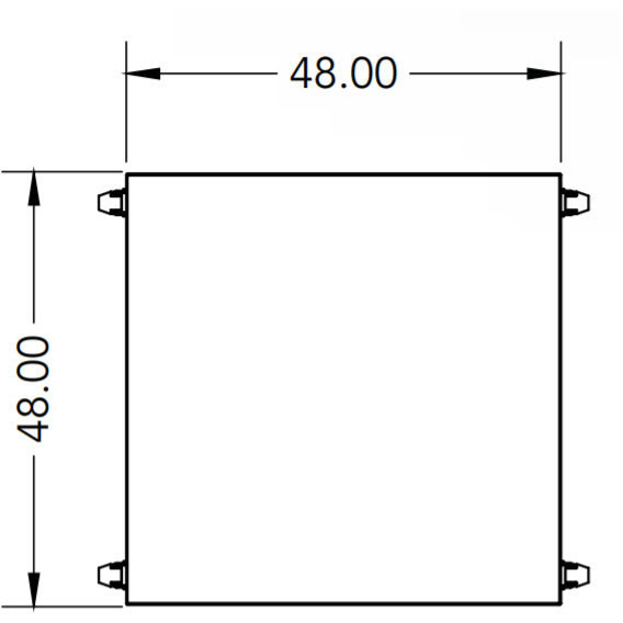 Smith System Planner Studio Table with Glides - 48"W x 48"D x 29"H