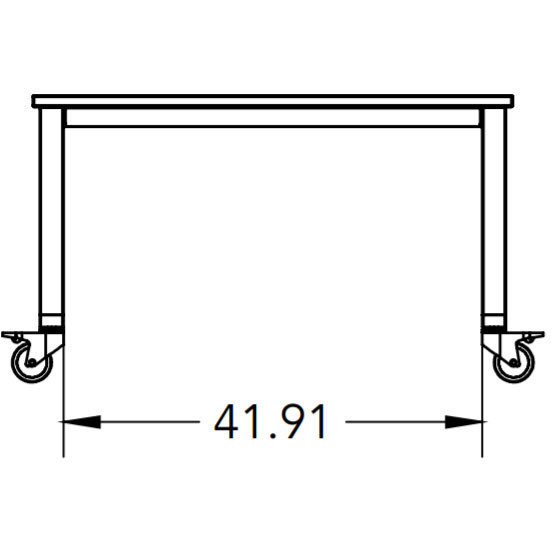 Smith System Planner Studio Table with Glides - 48"W x 48"D x 29"H