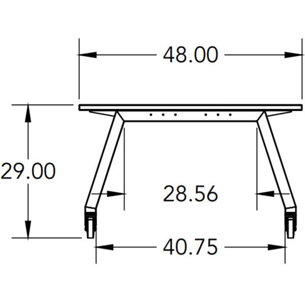 Smith System Planner Studio Table with Glides - 48"W x 48"D x 29"H