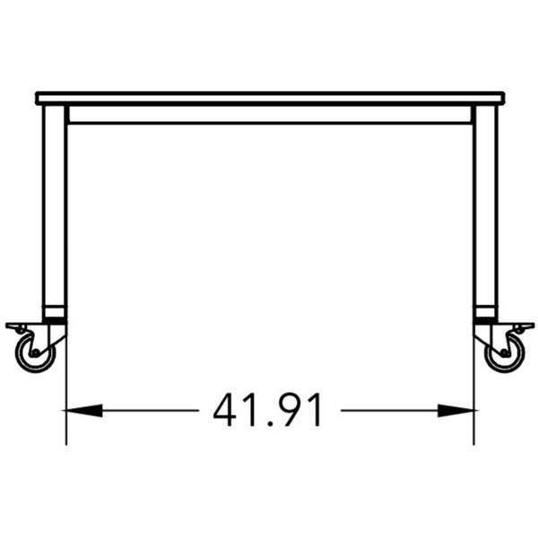 Smith System Planner Studio Table with Glides - 48"W x 48"D x 40"H