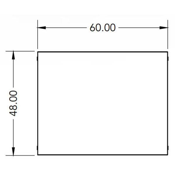 Smith System Planner Studio Table with Glides - 60"W x 48"D x 29"H