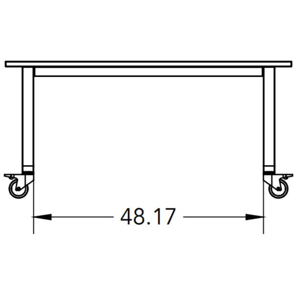 Smith System Planner Studio Table with Glides - 60"W x 48"D x 29"H