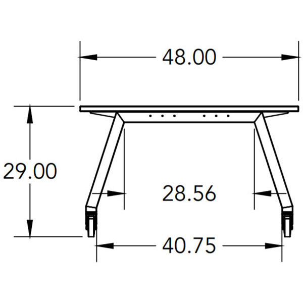 Smith System Planner Studio Table with Glides - 60"W x 48"D x 29"H