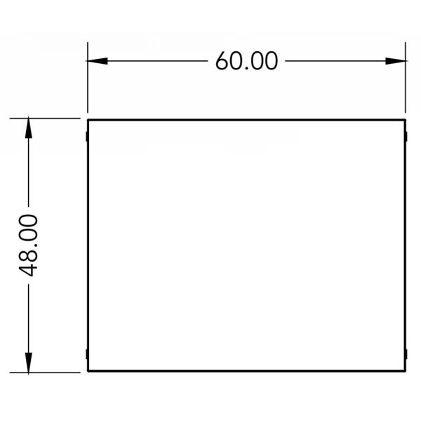 Smith System Planner Studio Table with Glides - 60"W x 48"D x 36"H