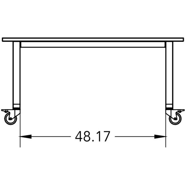 Smith System Planner Studio Table with Glides - 60"W x 48"D x 36"H