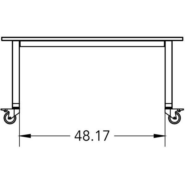 Smith System Planner Studio Table with Glides - 60"W x 48"D x 40"H