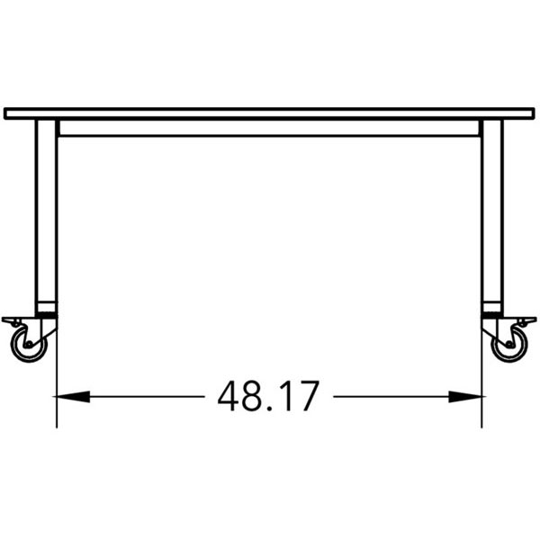 Smith System Planner Studio Table with Glides - 60"W x 48"D x 40"H