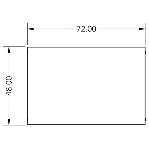 Smith System Planner Studio Table with Glides - 72"W x 48"D x 29"H